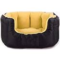 PAWSOME Reversable Dual Color Beige &amp; Black Ultra Soft Ethnic desingner Bed for Dog &amp; cat (Export Quality)- Medium