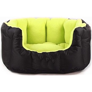 pawsome polyester reversable dual color green amp black ultra soft ethnic desingner bed for dog amp cat export quality- xxxl