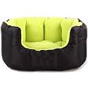 Pawsome Polyester Reversable Dual Color Green & Black Ultra Soft Ethnic Desingner Bed for Dog & Cat (Export Quality)- XXXL