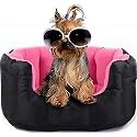 Pawsome Polyester Reversable Dual Color Pink &amp; Black Ultra Soft Ethnic Desingner Bed for Dog &amp; Cat (Export Quality)-XL, XLarge