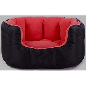 pawsome reversable dual color red amp black ultra soft ethnic desingner bed for dog amp cat export quality-xl