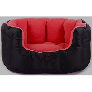 pawsome polyester reversable dual color red amp black ultra soft ethnic desingner bed for dog amp cat export quality- large