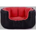 Pawsome Polyester Reversable Dual Color Red &amp; Black Ultra Soft Ethnic Desingner Bed for Dog &amp; Cat (Export Quality)- XXL