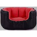 Pawsome Polyester Reversable Dual Color Red &amp; Black Ultra Soft Ethnic Desingner Bed for Dog &amp; Cat (Export Quality)- XXXL