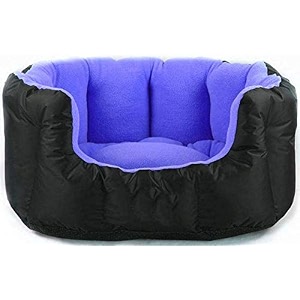 pawsome polyester reversable dual color royle blue amp black ultra soft ethnic desingner bed for dog amp cat export quality- large
