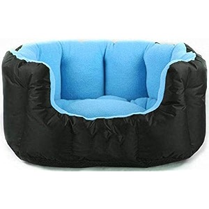 pawsome reversable dual color sky blue amp black ultra soft ethnic desingner bed for dog amp cat export quality- xxl