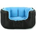 PAWSOME Reversable Dual Color Sky Blue &amp; Black Ultra Soft Ethnic desingner Bed for Dog &amp; cat (Export Quality)- XXL