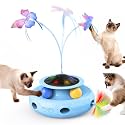 Pawtners Cat Toys, Automatic Interactive Kitten Toys for Indoor Cats, Blue