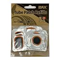 PAX 16 Pcs Inner Tube Patch Refills. Contains 2Pcs X 25mmØ/ 32mmØ/ 42mmØ/ 50mmØ/ 60mmØ, 2 Pcs X 24x41mm/ 24x35mm/ 34x52mm. Suitable for Bicycle, Motorcycle, Scooter, River Floating, Inflatable Rubber