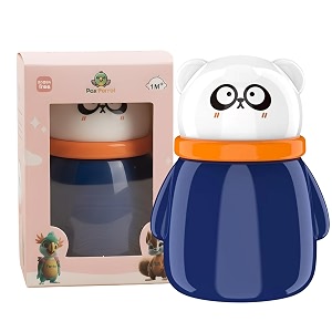 baby powder puff box  bear design  refillable dispenser with soft applicator for newborns amp infants  compact amp travel-friendly container spectacle bear