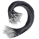 Paxcoo 150Pcs Black Necklace String Cord Bulk for Charms Pendants, Waxed Cotton Cord with Jewelry Clasps for Bracelets, Necklaces, Jewelry Making and Beading Supplies