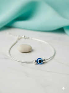 payal blue charm evil eye daily wear anklet alloy anklet