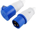 PAYTON MALE AND FEMALE INDUSTRIAL SOCKET AND PLUG WIRE CONNECTOR 16A 3 PIN INDUSTRIAL CONNECTOR Wire Connector (Blue, Pack of 1)