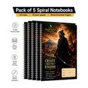 pazenote Spiral Notebook A4 Notebook UNRULEDPLAIN 200
