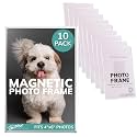 pbf 4x6 Magnetic Acrylic Picture Frames for Refrigerator – Clear Photo Holder Display for Fridge, Locker, Whiteboard, Office, Artwork, Signs – 10 Pack