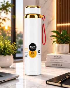pboxsteel kids stainless steel water bottle with strap superhero cartoon design 1000 ml water bottle