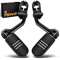 PBYMT Highway Pegs Long Angled 304 Stainless Steel, Highway Footpegs Footrest Fit For 1''&1.25''(25/32mm) Crash Bars Compatible with Harley Davidson Touring Black
