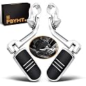 PBYMT Highway Pegs Long Angled 304 Stainless Steel, Highway Footpegs Footrest Fit For 1''&amp;1.25''(25/32mm) Crash Bars Compatible with Harley Davidson Touring Chrome
