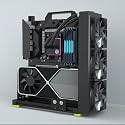 PC Creative Assembly Frame Test Bench，Open Air Frame Case, DIY Computer Motherboard Case Rack, ITX ATX MATX/EATX Open Aluminum Frame Chassis (E-ATX)