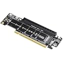 PCI 4.0 X16 to X16 Slot + 2Port M.2 NVME PCI-E Split VROC Card M Key NVME RAID Card for 2230 2242 2260 2280 22110 M2 SSD