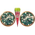 PD Craftozone 2 Different Variety Mirror Kit For Craft Work, Mud Art Ideal For Jewellery Making (210 Pieces, 105 Each) With Fabric Glue Cone (Combo Of 2 - Eye),Green