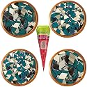 PD Craftozone 4 Different Variety Mirror Kit For Craft Work, Mud Art, Lippan Art, Fabric Art, Madala Art, Ideal For Jewellery Making (220 Pieces, 105 Each) With Fabric Glue Cone (Combo Of 4),Green