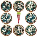 PD Craftozone 8 Different Variety Mirror Kit For Craft Work, Mud Art, Lippan Art Ideal For Jewellery Making (840 Pieces, 105 Each Shape) With Fabric Glue Cone (Combo Of 8), Multicolor