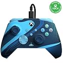 PDP Gaming REMATCH GLOW Enhanced Wired Controller: Licensed Xbox Series X|S Gamepad, Xbox One, Windows PC, Mappable Back Buttons, Audio Controls, Customizable Companion App: Blue Tide Glow in the Dark