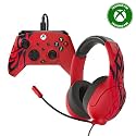 PDP Gaming Xbox Series X|S Red Bundle: REMATCH Wired Gamepad Controller & AIRLITE Wired Headset with Mic, Licensed Xbox One Gamepad, Customizable Joysticks/Triggers in App, Windows PC, Red and Black