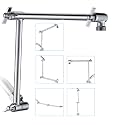 PDPBath Shower Extension Arm, 16" Upgrade Solid Brass Shower Head Shower Head Extender, Adjustable Height Extended with G1/2 Universal Connection for Rain &amp; Handheld Shower Head - Chrome
