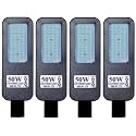 PE 50 Watts BIS Approved LED Street Light Waterproof IP65, 140 Per watt Lumens with 2 Years Warranty (Pack of 4)