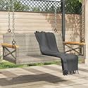 PE Rattan Patio Swing Bench, Porch Swing Chair Bench Without Hanging Chains for Outdoors, Courtyard, Garden, 42.9"x24.4"x15.7",-358