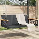PE Rattan Patio Swing Bench, Porch Swing Chair Bench Without Hanging Chains for Outdoors, Courtyard, Garden, 42.9"x24.4"x15.7",-357
