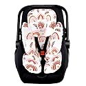 Pea Pod Baby Car Seat Head Support for Newborn, 2 in 1 Infant Car Seat Head Support for Boys Girls Extra Soft Breathable Baby Car Seat Cushion Insert for Strollers, Swings, and Bouncers, Boho Rainbow