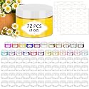 PeacePeo 4 OZ Plastic Jars with Lids, 72 Pcs Clear Storage Containers