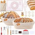 PeacePeo Sourdough Starter Kit 27Pcs with Round and Oval Banneton Basket