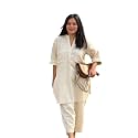 PEACH PIPER Womens Cotton Co-ord Set 