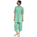 PEACH PIPER Womens Cotton Co-ord Set 