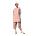 PEACH PIPER Womens Cotton Co-ord Set 