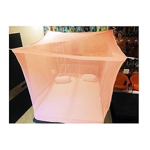 peach rectangular fine mesh mosquito net for single beddouble bed 6x6 insect protection repellent perfect for indoors and outdoors