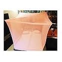 Peach Rectangular Fine Mesh Mosquito Net for Single Bed/Double Bed, 6x6 Insect Protection Repellent, Perfect for Indoors and Outdoors