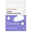 Peach Slices - Nose Pore Patches (7 ct) - Overnight Blackhead Remover - Pore Strips - Absorbs Gunk - Thin, Flexible & Painless - Hydrocolloid Patches - Vegan & Cruelty Free - Korean Skin Care & Beauty