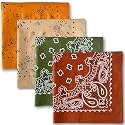 The Peacock Crew Premium Soft Cotton Bandanas Pack for Men and Women Paisley 22 x 22 inches
