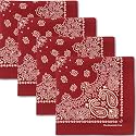 The Peacock Crew Premium Soft Cotton Bandanas Pack for Men and Women Paisley 22 x 22 inches