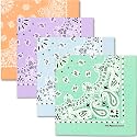 The Peacock Crew Premium Soft Cotton Bandanas Pack for Men and Women Paisley 22 x 22 inches