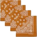 The Peacock Crew Premium Soft Cotton Bandanas Pack for Men and Women Paisley 22 x 22 inches