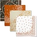 The Peacock Crew Premium Soft Cotton Bandanas Pack for Men and Women Paisley 22 x 22 inches