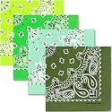 The Peacock Crew Premium Soft Cotton Bandanas Pack for Men and Women Paisley 22 x 22 inches