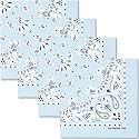 The Peacock Crew Premium Soft Cotton Bandanas Pack for Men and Women Paisley 22 x 22 inches