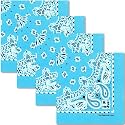 The Peacock Crew Premium Soft Cotton Bandanas Pack for Men and Women Paisley 22 x 22 inches